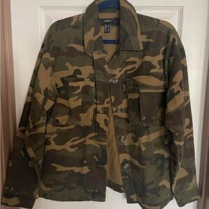 Forever 21 Camouflage Military Jacket